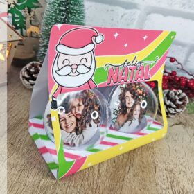 Porta bolinha de natal dupla Hohoho