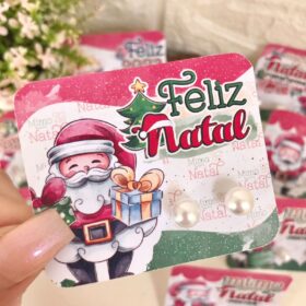 Tag para brinco Feliz Natal