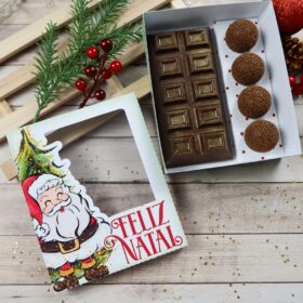 Caixa para barra + 4 doces - Natal