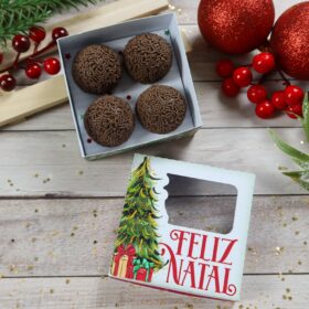 Caixa para 4 doces - Natal